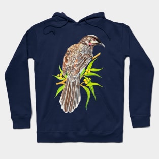 Red Wattlebird - Australian Bird Hoodie